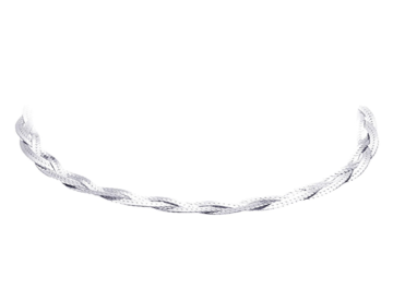 Stříbrný řetízek pletený ze tří